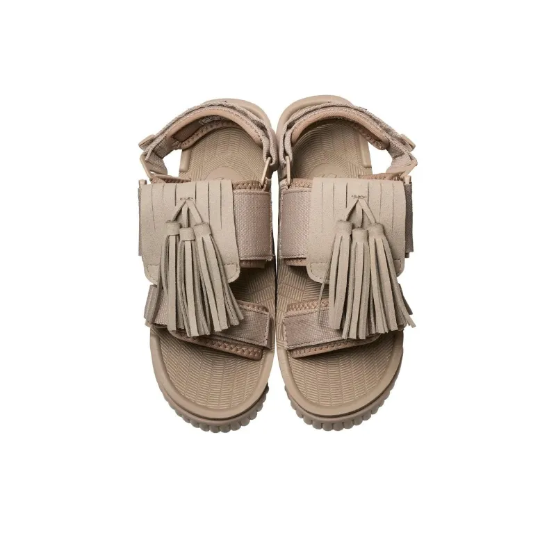 SHAKA Weekender Tassel Beach Sandals Women's Taupe-2