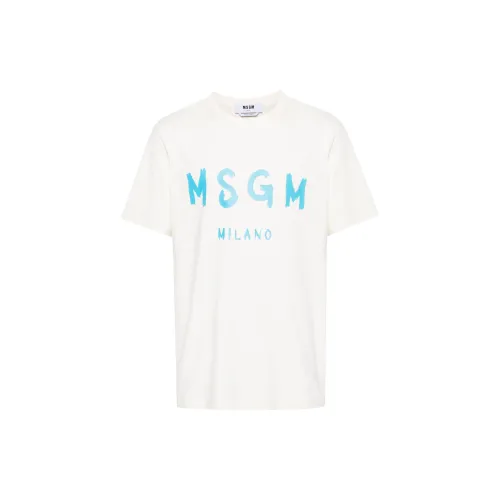 MSGM T-Shirts Men Light Beige