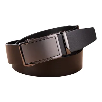 Old Man's Head Automatic Buckle Minimalist Style Versatile Quality Feel Alloy Leather Belts Men's 3.5cm