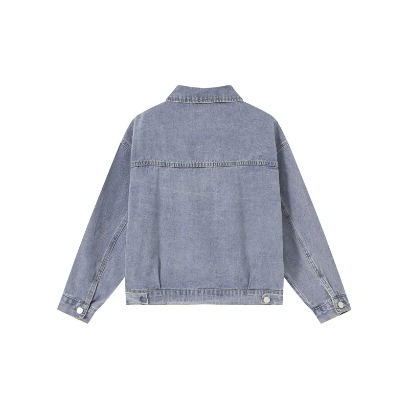 JEANSWEST Denim Jackets Women's Light Blue-1