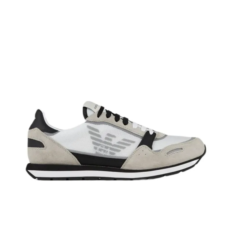 EMPORIO ARMANI Shock Absorbers With Slip Resistant And Abrasion Resistant Properties Low Top Casual Shoes Men's Ecru-1