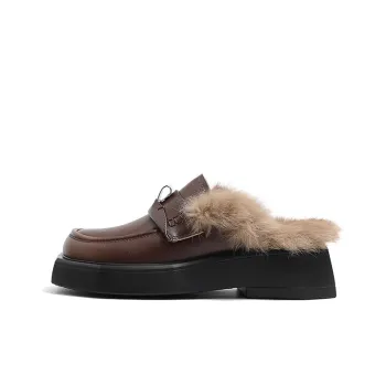 MIS. DANNY Wrap-toe Slippers Women's Brown