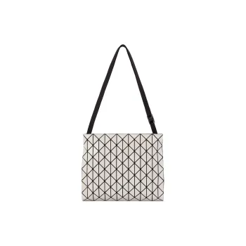 ISSEY MIYAKE Row Metallic Polyvinyl Chloride Resin Handbag Shoulder Bag Regular Women's Ivory