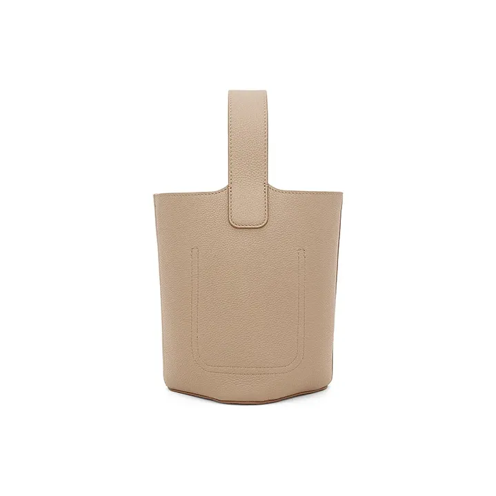 LOEWE Bucket Series Soft Grain Cow Leather Shoulder Bag, Crossbody Bag, Handbag Mini Women's Light Brown-2