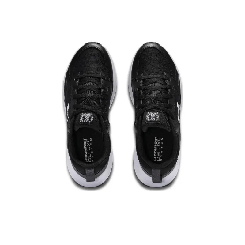 Under Armour Charged Edge Wear Resistant Low Top Training Shoes Men's Black White-3