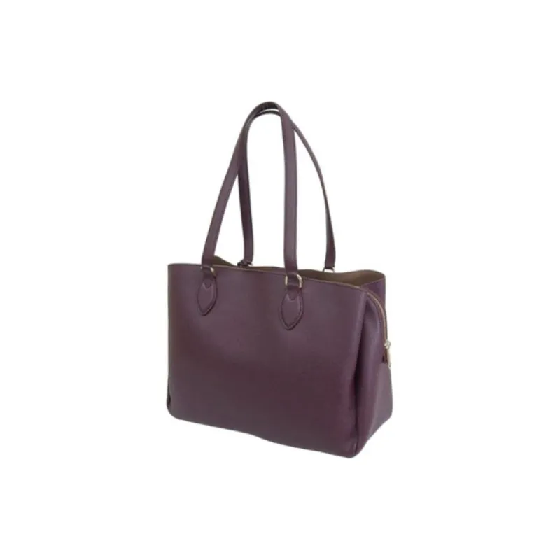 Furla Leather Tote Bag Shopping Bag Handbag Shoulder Bags Women's Burgundy-2