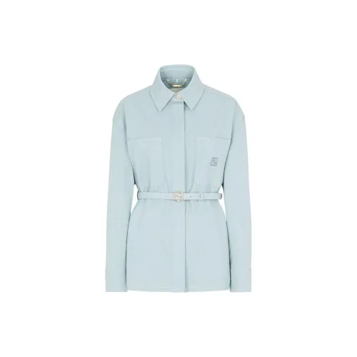 FENDI Jackets Women's Light Blue