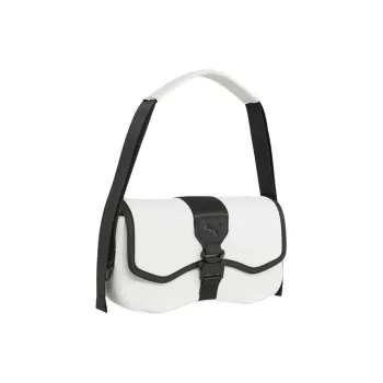 PUMA Artificial Leather Handbag Shoulder Bag Regular Unisex Black & White