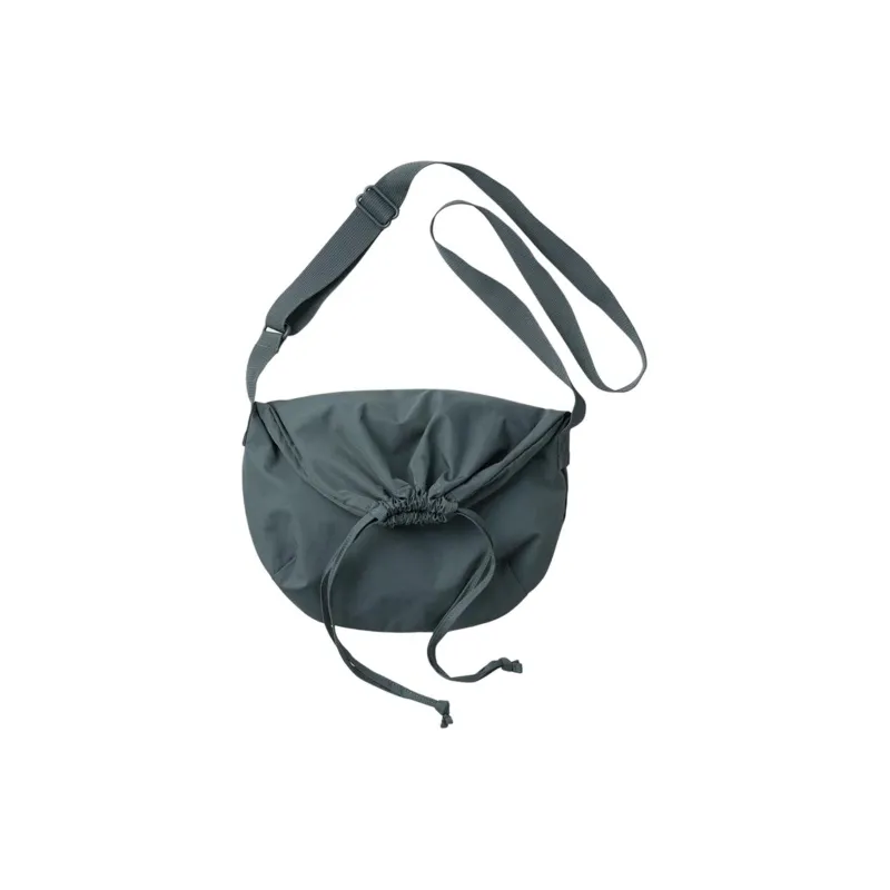 UNIQLO Cotton With Polyester Crossbody Bag, Shoulder Bag Regular Unisex Light Beige/Black/Green/Burgundy-3