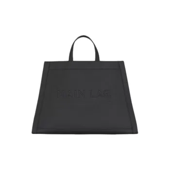 BALMAIN Calfskin Tote Bag Shopping Bag Shoulder Bag Handbag Men's Black
