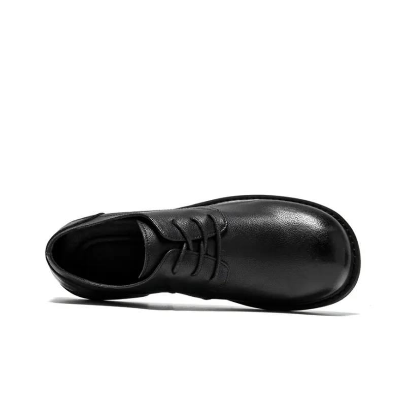 GZZ Dress Shoes Men Low Top Black-2