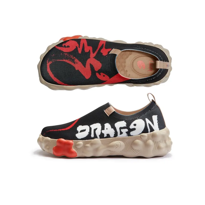 U.IN Painted Travel Shoes Year Of The Dragon TT Low-Top Casual Shoes Men's-38