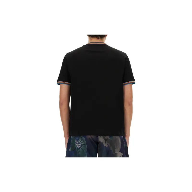 Paul Smith Signature Stripe Trim T Shirt-2