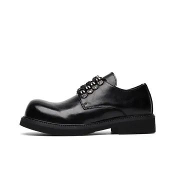 GZZ Dress Shoes Men Low Top Black