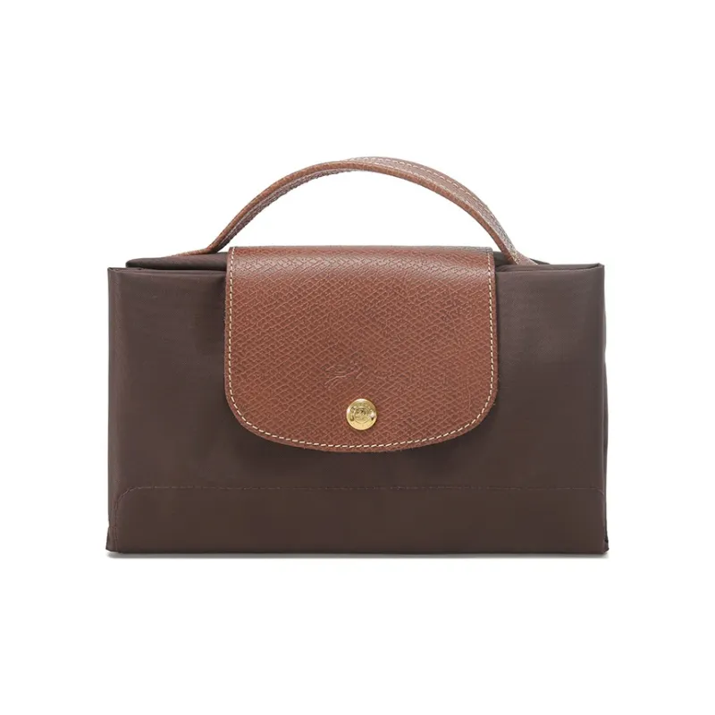 LONGCHAMP Fabric Briefcase, Handbag Regular Unisex Tan-6
