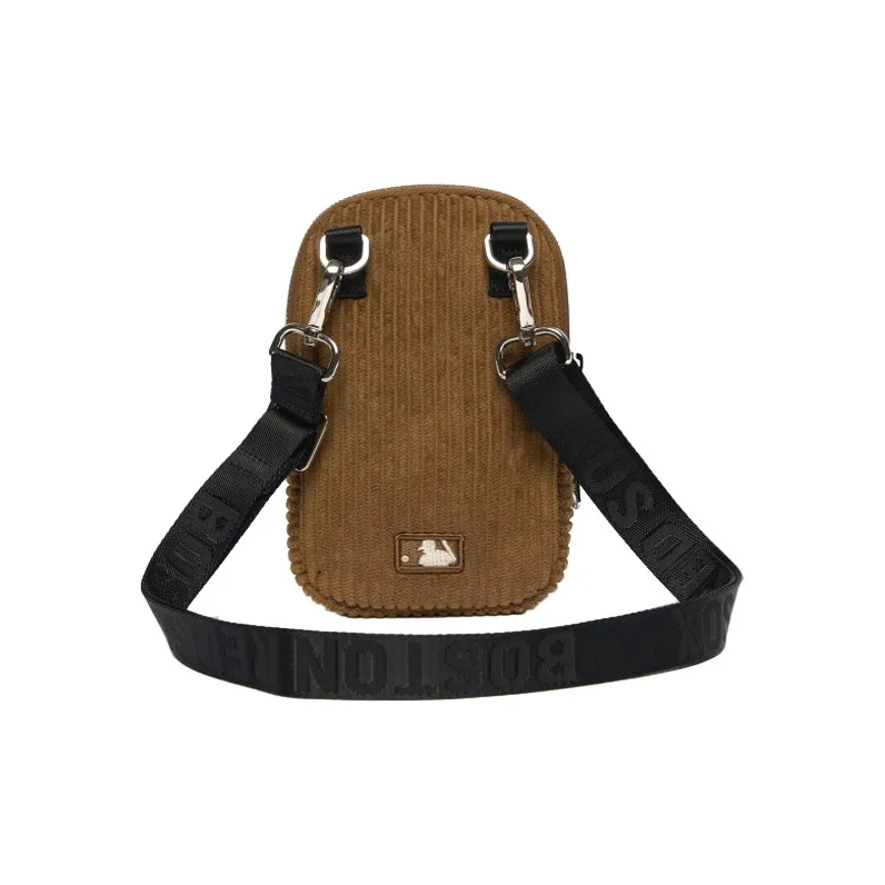 MLB Corduroy Cell Phone Pouch Shoulder Bag Crossbody Bag Regular Unisex Dark Brown-2