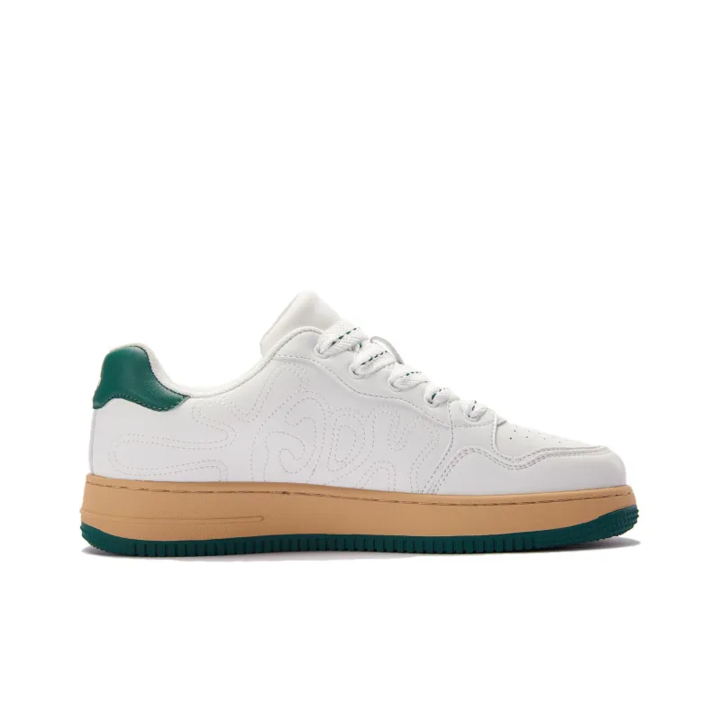 HOGK Anti Slip And Wear Resistant Height Increasing Skateboard Shoes Unisex Vanilla Cream-2
