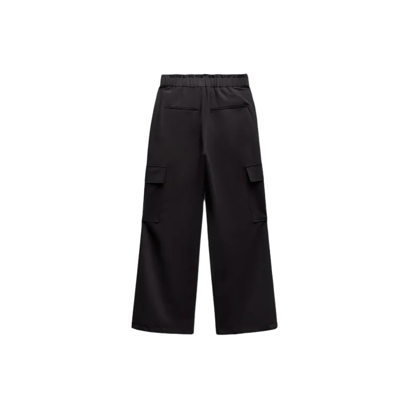 ZARA Cargo Pants Women's Black-1