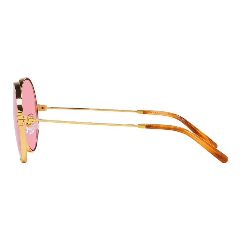 TORY BURCH Metal Round Sunglasses Women's Gold-2