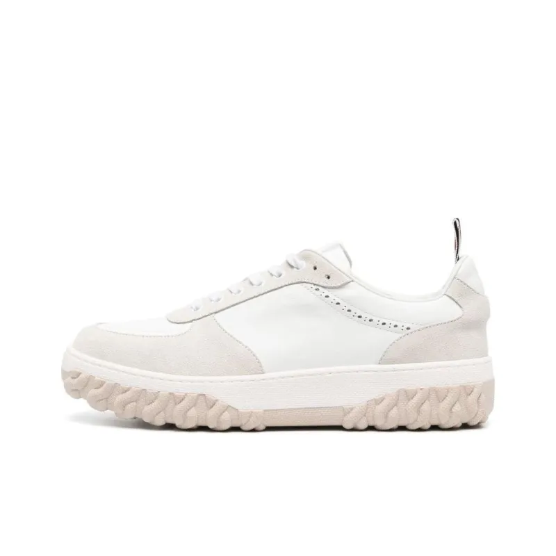 THOM BROWNE Letterman Panelled Low-Top Sneakers-0