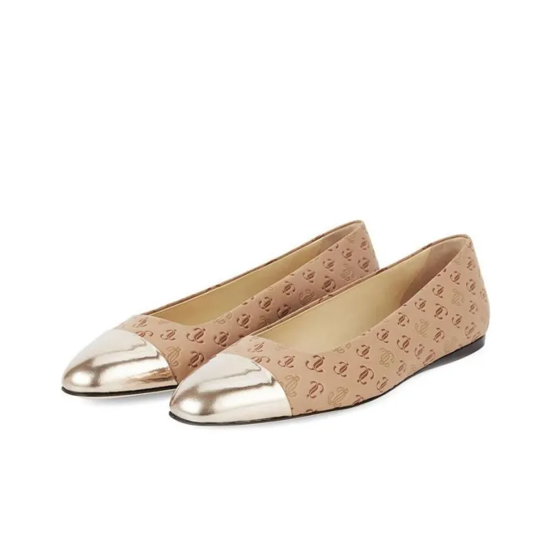 Jimmy Choo Watson Flat JC Women's Casual Shoes Women's Caramel-2