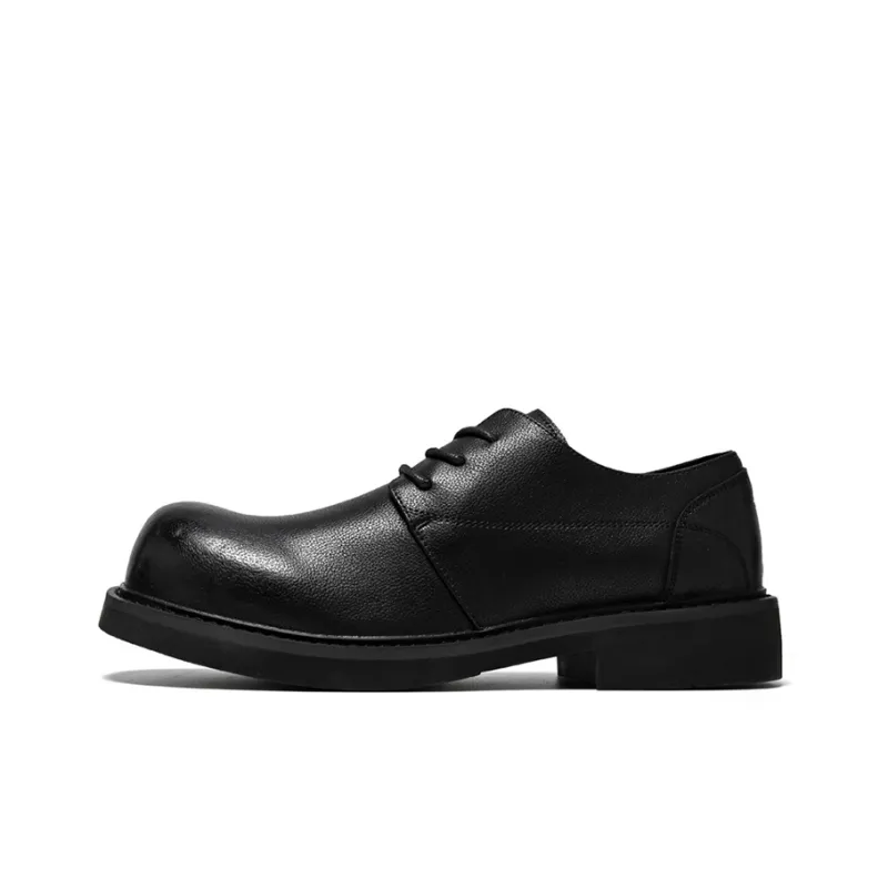 GZZ Dress Shoes Men Low Top Black-0