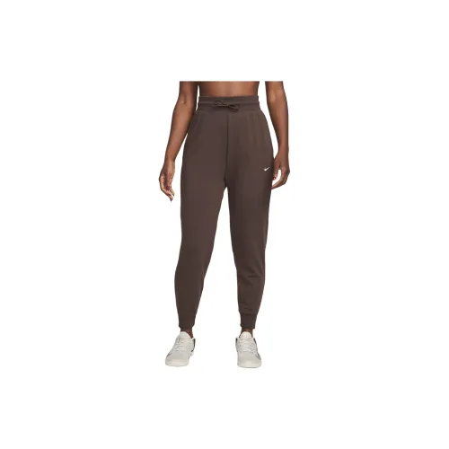 Nike Dri-Fit Knitted Sweatpants Women's Dark Brown