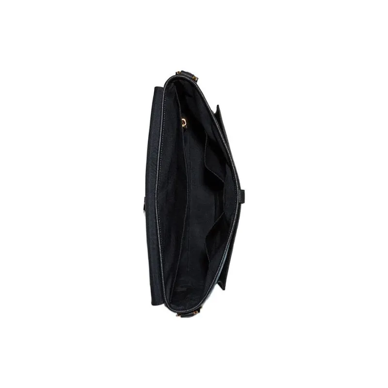 COACH Mulberry Silk Plain Weave Messenger Bag Crossbody Large Size Men's Black Patchwork Denim-3