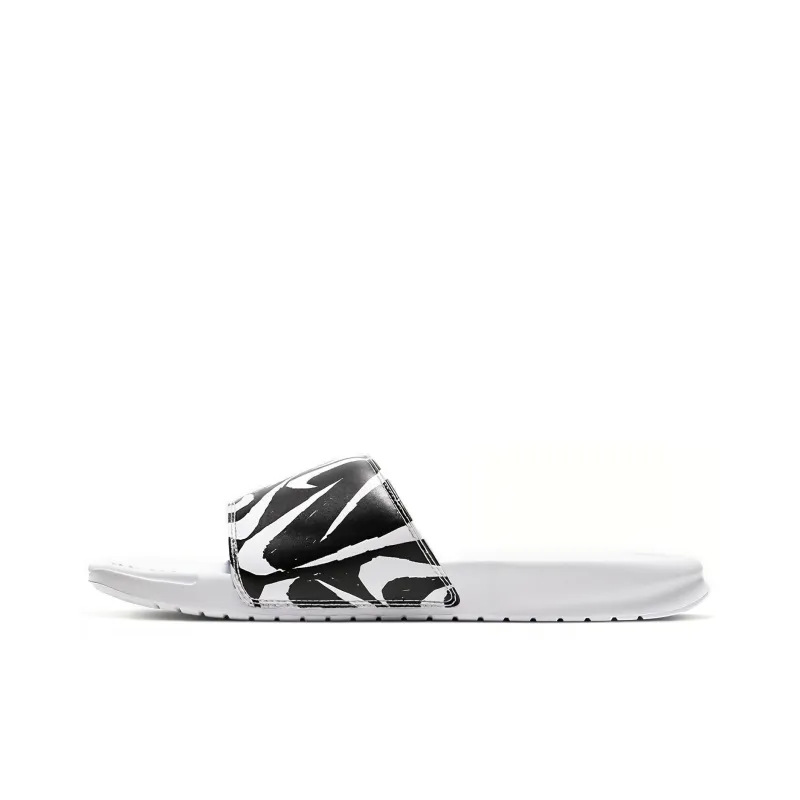 Nike Benassi Jdi Print Slide 'White Black Swoosh'-0