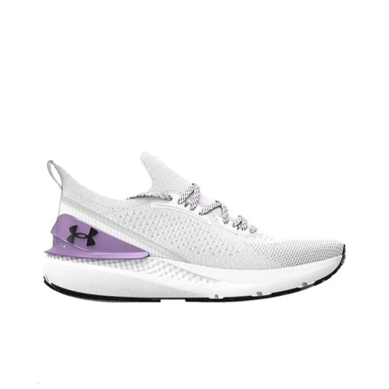 Under Armour Cushioning Wear Resistant Low Top Training Running Shoes Women's White Purple-1