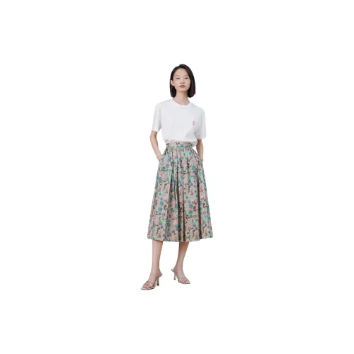 ERDOS Casual Long Skirts Women's Rose Pink