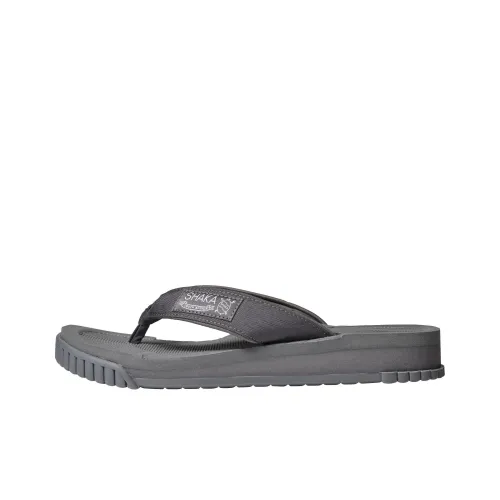 SHAKA Lawn Slide Flip Flops Unisex Gray