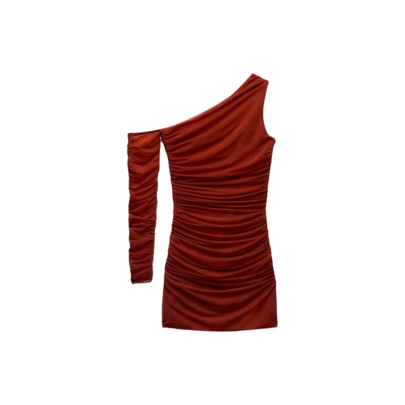 ZARA Sleeveless Dress Women's Bright Red-1