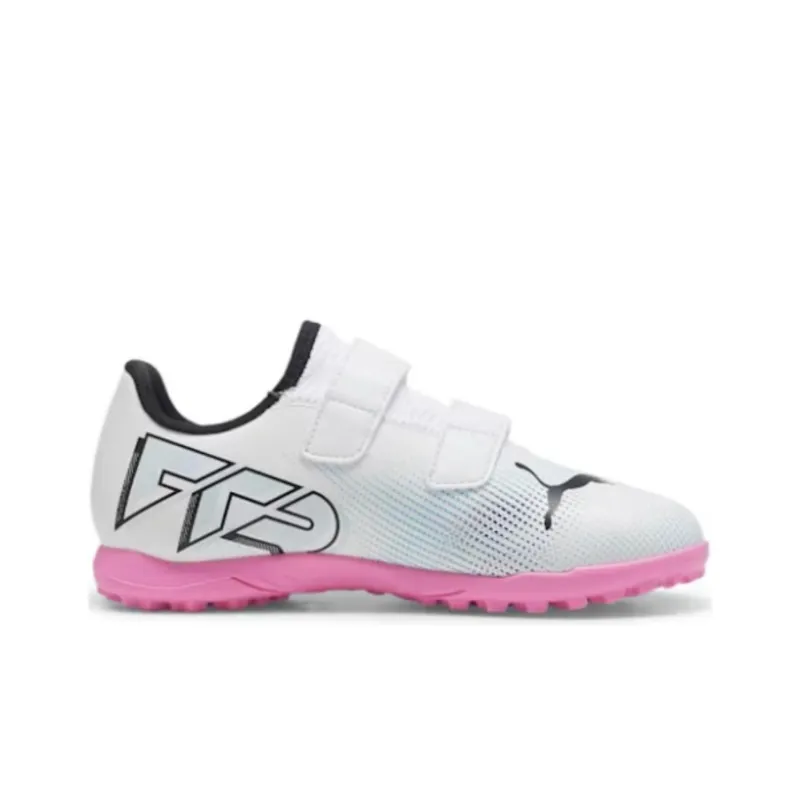 PUMA Future AG Rubber Short Studs Anti Slip Wear Resistant Soccer Shoes Unisex White Pink-1