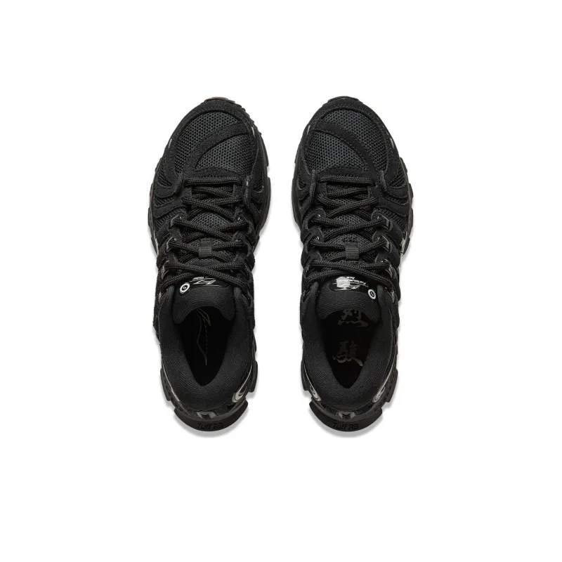 LiNing Durable Breathable Low Top Running Shoes Women's Black-4