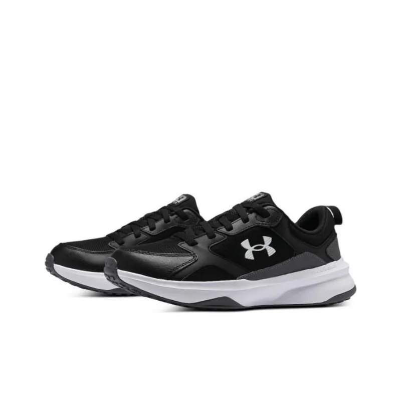Under Armour Charged Edge Wear Resistant Low Top Training Shoes Men's Black White-2