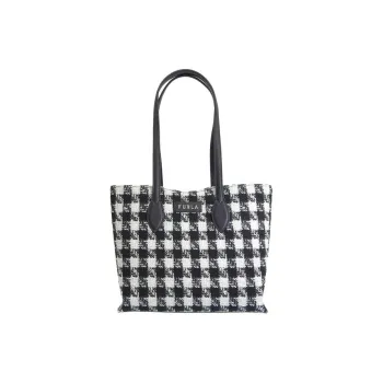 Furla Leather Handbag Women's Black & White