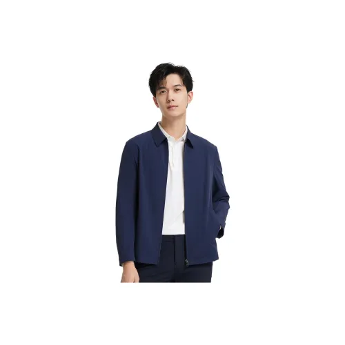 Jiumuwang men's pants expert Jackets Men Blue+Slim Fit