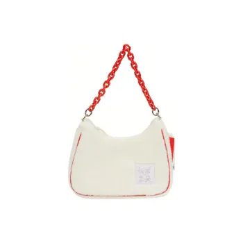 LiNing Chinese Culture Series Fabric Crossbody Bag Shoulder Bag Women's White