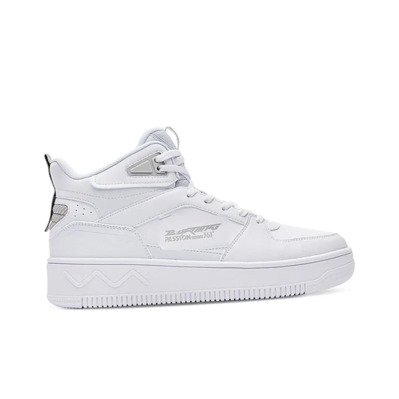 361° Burning Tide 1 Anti Slip And Wear Resistant Lightweight Low Top Skateboard Shoes Men's White Gray-2