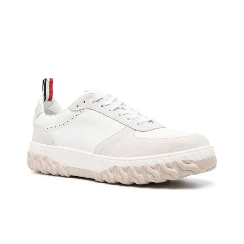 THOM BROWNE Letterman Panelled Low-Top Sneakers-2