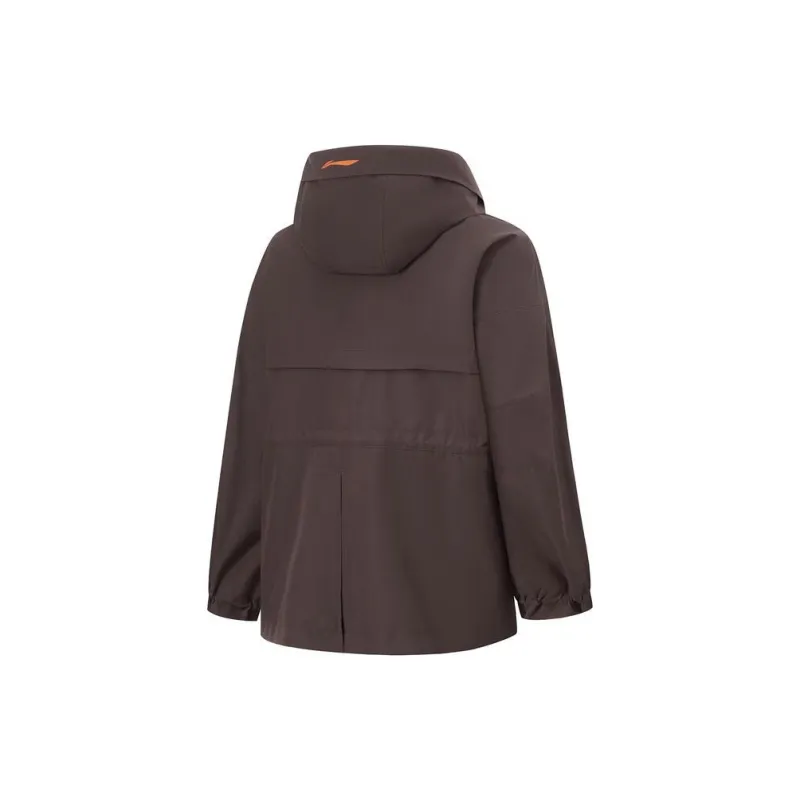 LiNing Fitness Series Trench Coat Women's Charcoal Brown-1