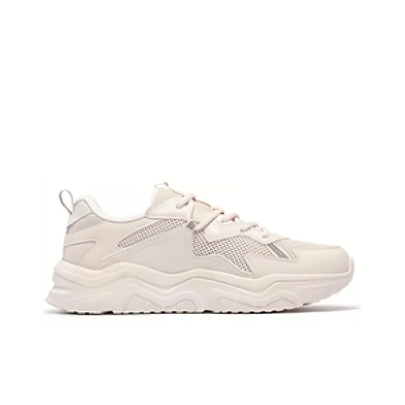 361° Anti Slip Wear Resistant Low Top Laodiexie Men's Milk White-1