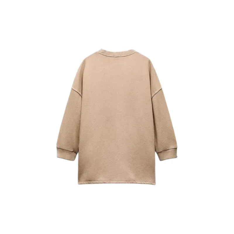 ZARA Sweatshirt Women's Light Pink-1