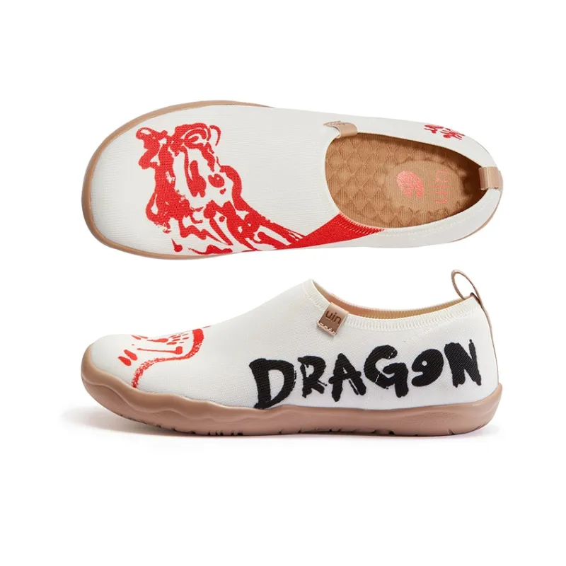 U.IN Painted Travel Shoes-Year Of The Dragon Collection Breathable Low-Top Casual Shoes Men's-3