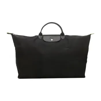 LONGCHAMP Le Pliage Green Canvas Handbag Travel Bag Extra Large Unisex Black
