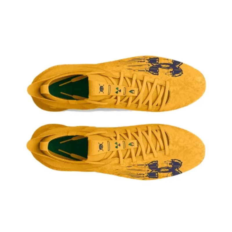 Under Armour AG Artificial Ground Anti Slip Wear Resistant Soccer Shoes Men's Yellow-3
