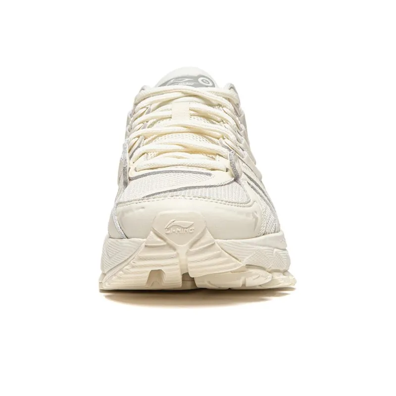 LiNing Abrasion Resistant Breathable Low Top Running Shoes Women's Beige-3