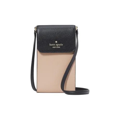Kate Spade Saffiano Leather Cell Phone Pouch Shoulder Bag Crossbody Bag Unisex Multi-Roasted Hazelnuts