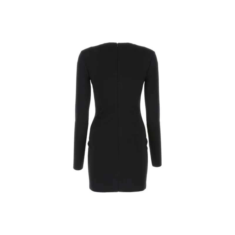 MIU MIU Cut Out Long Sleeved Dress-1